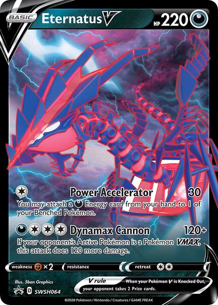 Eternatus V - SWSH064 - SWSH Sword and Shield Promo Cards - Holofoil - Near Mint (NM)