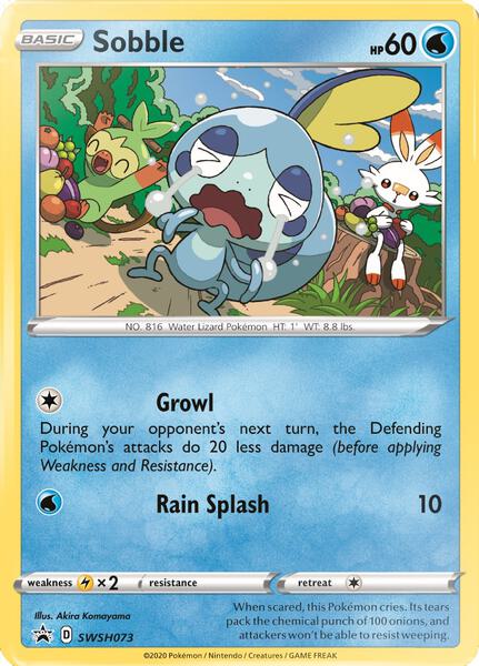 Sobble - SWSH073 - SWSH Sword and Shield Promo Cards - Holofoil - Near Mint (NM)