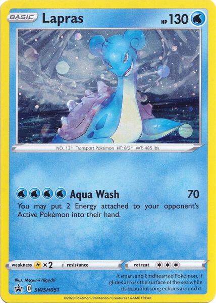 Lapras - SWSH051 - SWSH Sword and Shield Promo Cards - Holofoil - Near Mint (NM)