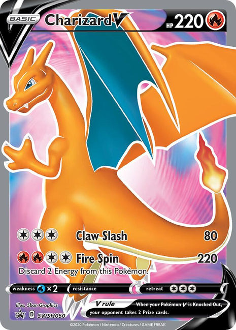 Charizard V - SWSH050 - SWSH Sword and Shield Promo Cards - Holofoil - Near Mint (NM)
