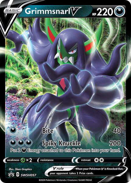 Grimmsnarl V - SWSH057 - SWSH Sword and Shield Promo Cards - Holofoil - Near Mint (NM)