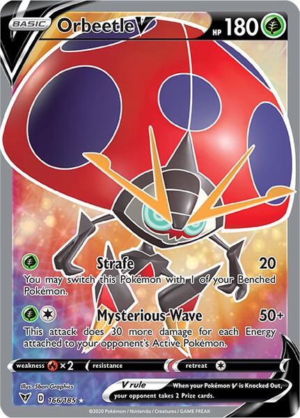 Orbeetle V (Full Art) - SWSH04 Vivid Voltage - Holofoil - Near Mint (NM)