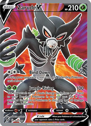 Zarude V (Full Art) - SWSH04 Vivid Voltage - Holofoil - Near Mint (NM)