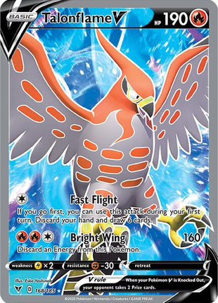 Talonflame V (Full Art) - SWSH04 Vivid Voltage - Holofoil - Near Mint (NM)