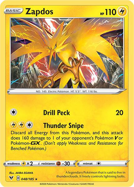 Zapdos - SWSH04 Vivid Voltage - Holofoil - Near Mint (NM)