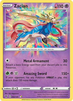 Zacian - SWSH04 Vivid Voltage - Holofoil - Near Mint (NM)