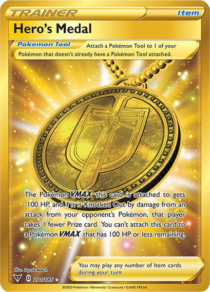 Hero's Medal (Secret) - SWSH04 Vivid Voltage - Holofoil - Near Mint (NM)