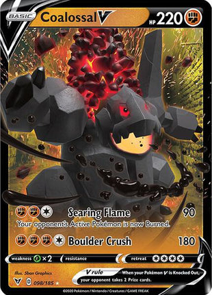 Coalossal V - SWSH04 Vivid Voltage - Holofoil - Near Mint (NM)