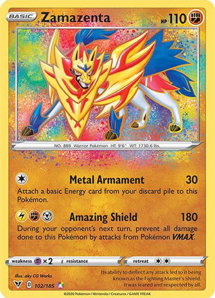 Zamazenta - SWSH04 Vivid Voltage - Holofoil - Near Mint (NM)