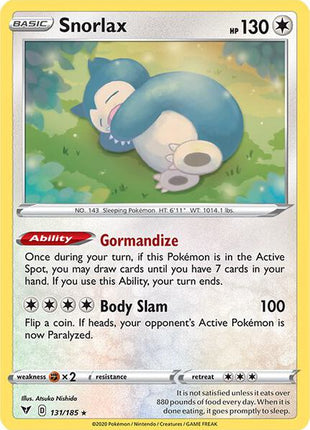 Snorlax - SWSH04 Vivid Voltage - Holofoil - Near Mint (NM)