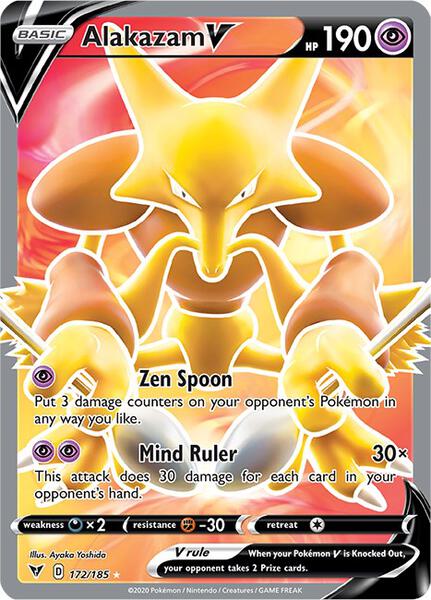 Alakazam V (Full Art) - SWSH04 Vivid Voltage - Holofoil - Near Mint (NM)