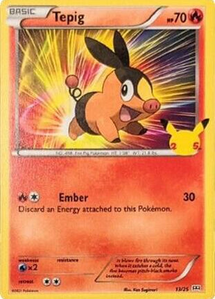 Tepig - 13/25 - McDonalds 25th Anniversary Promos - Holofoil - Near Mint (NM)