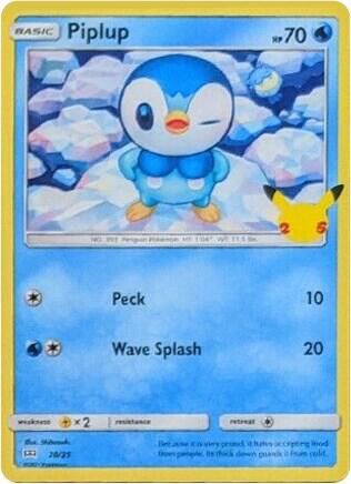 Piplup - 20/25 - McDonalds 25th Anniversary Promos - Holofoil - Near Mint (NM)