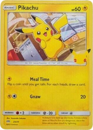 Pikachu - 25/25 - McDonalds 25th Anniversary Promos - Holofoil - Lightly Played (LP)