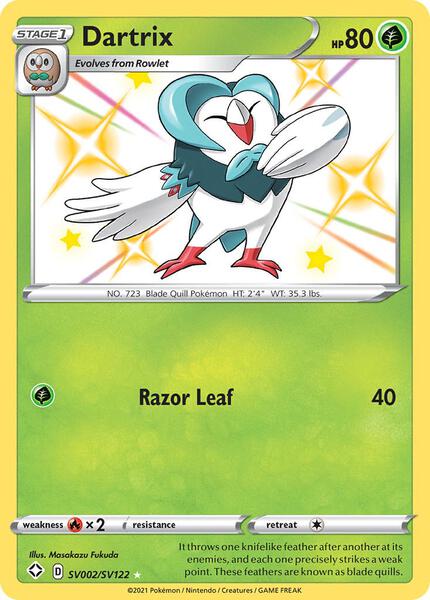Dartrix - Shining Fates Shiny Vault - Holofoil - Near Mint (NM)