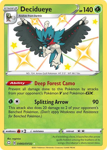 Decidueye - Shining Fates Shiny Vault - Holofoil - Near Mint (NM)