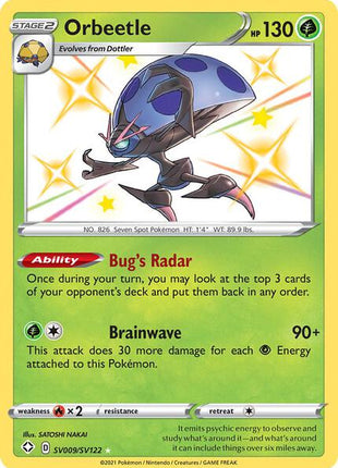 Orbeetle - Shining Fates Shiny Vault - Holofoil - Near Mint (NM)