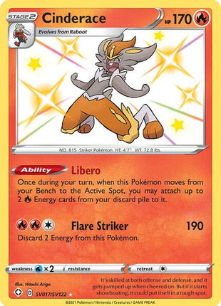 Cinderace - Shining Fates Shiny Vault - Holofoil - Near Mint (NM)