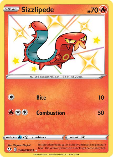 Sizzlipede - Shining Fates Shiny Vault - Holofoil - Near Mint (NM)