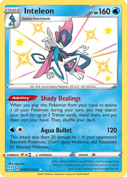 Inteleon - Shining Fates Shiny Vault - Holofoil - Near Mint (NM)