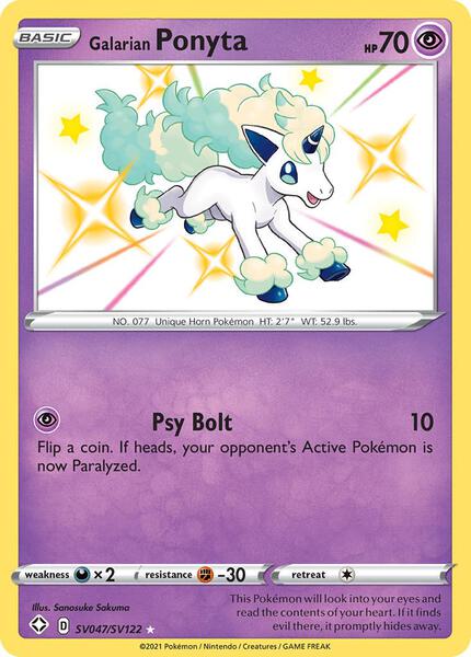 Galarian Ponyta - Shining Fates Shiny Vault - Holofoil - Near Mint (NM)