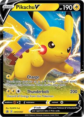 Pikachu V - SWSH061 - SWSH Sword and Shield Promo Cards - Holofoil - Near Mint (NM)