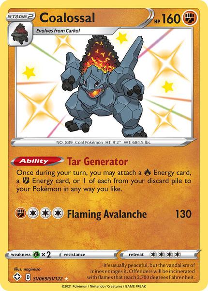Coalossal - Shining Fates Shiny Vault - Holofoil - Near Mint (NM)