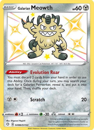 Galarian Meowth - Shining Fates Shiny Vault - Holofoil - Near Mint (NM)