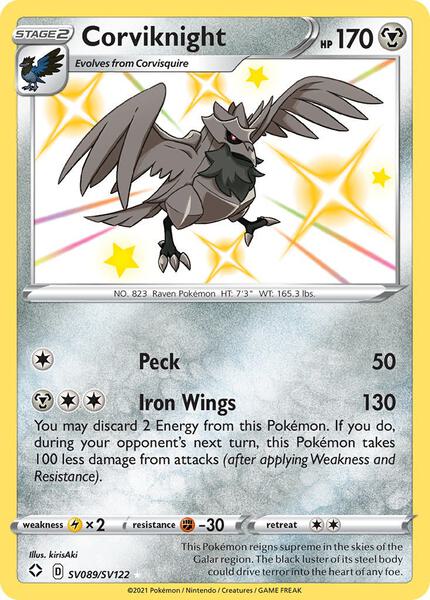 Corviknight - Shining Fates Shiny Vault - Holofoil - Near Mint (NM)