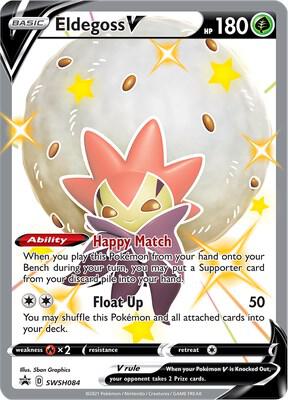 Eldegoss V - SWSH084 - SWSH Sword and Shield Promo Cards - Holofoil - Near Mint (NM)
