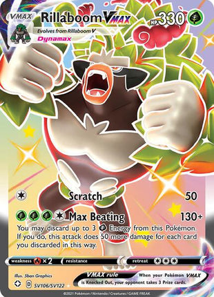 Rillaboom VMAX - Shining Fates Shiny Vault - Holofoil - Near Mint (NM)