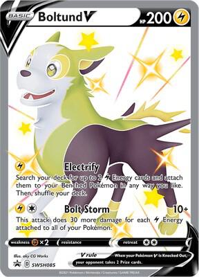 Boltund V - SWSH085 - SWSH Sword and Shield Promo Cards - Holofoil - Near Mint (NM)