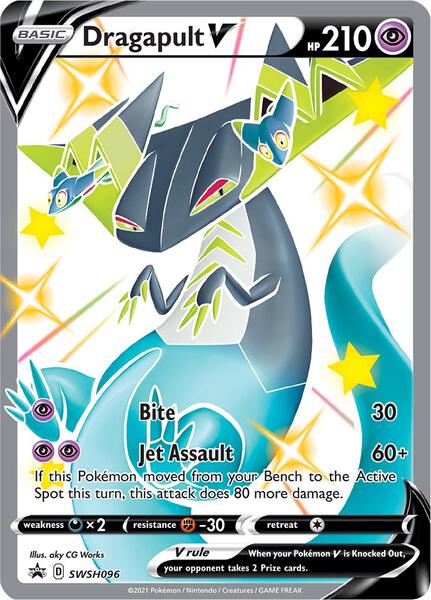 Dragapult V - SWSH096 - SWSH Sword and Shield Promo Cards - Holofoil - Near Mint (NM)
