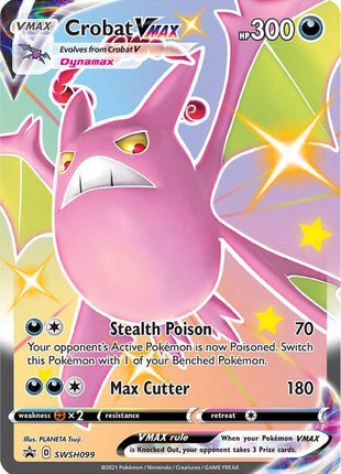 Crobat VMAX - SWSH099 - SWSH Sword and Shield Promo Cards - Holofoil - Near Mint (NM)