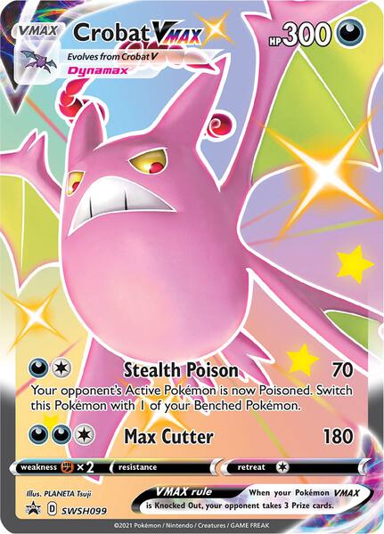 Crobat VMAX - SWSH099 - SWSH Sword and Shield Promo Cards - Holofoil - Near Mint (NM)