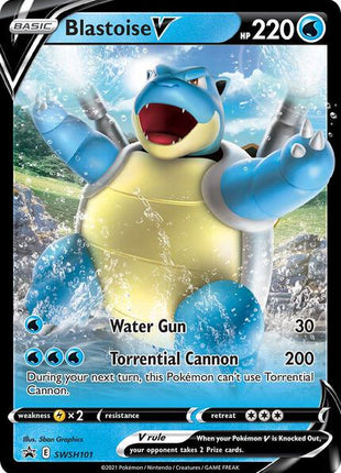 Blastoise V - SWSH101 - SWSH Sword and Shield Promo Cards - Holofoil - Near Mint (NM)