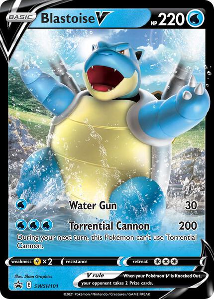 Blastoise V - SWSH101 - SWSH Sword and Shield Promo Cards - Holofoil - Near Mint (NM)