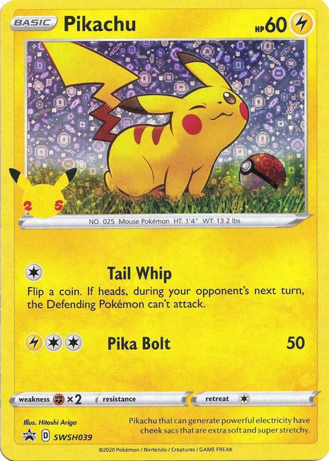 Pikachu - SWSH039 (General Mills) - Miscellaneous Cards and Products - Holofoil - Near Mint (NM)