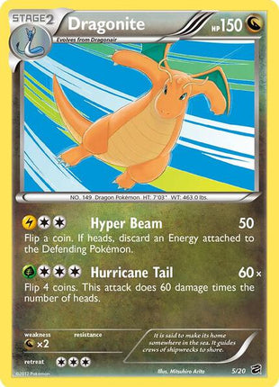 Dragonite - 5/20 (Dragon Vault) - Blister Exclusives - Holofoil - Heavily Played (HP)