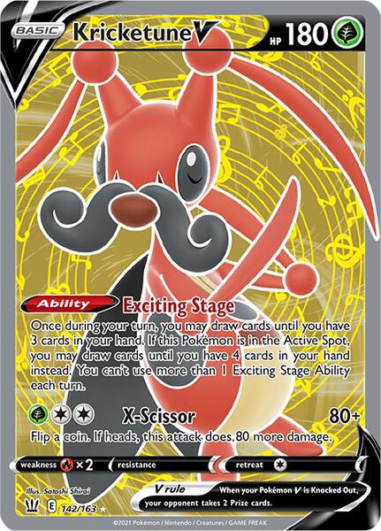 Kricketune V (Full Art) - SWSH05 Battle Styles - Holofoil - Near Mint (NM)