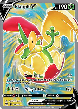 Flapple V (Full Art) - SWSH05 Battle Styles - Holofoil - Near Mint (NM)