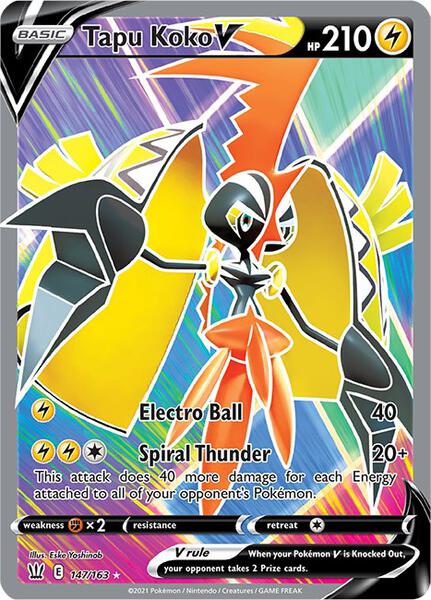 Tapu Koko V (Full Art) - SWSH05 Battle Styles - Holofoil - Near Mint (NM)