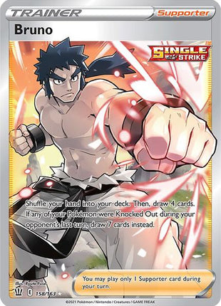 Bruno (Full Art) - SWSH05 Battle Styles - Holofoil - Near Mint (NM)