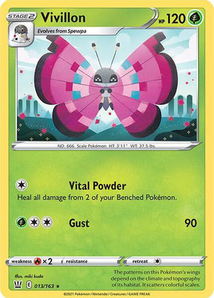 Vivillon - SWSH05 Battle Styles - Reverse Holofoil - Near Mint (NM)