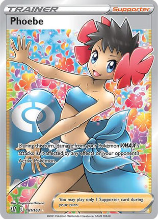 Phoebe (Full Art) - SWSH05 Battle Styles - Holofoil - Near Mint (NM)
