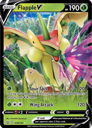 Flapple V - SWSH05 Battle Styles - Holofoil - Near Mint (NM)