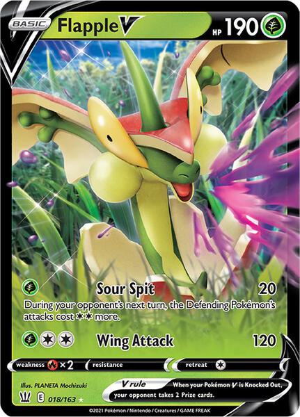 Flapple V - SWSH05 Battle Styles - Holofoil - Near Mint (NM)