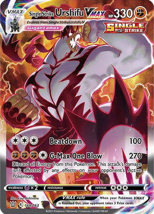 Single Strike Urshifu VMAX (Alternate Art Secret) - SWSH05 Battle Styles - Holofoil - Near Mint (NM)