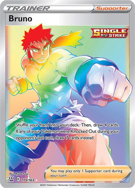 Bruno (Secret) - SWSH05 Battle Styles - Holofoil - Near Mint (NM)