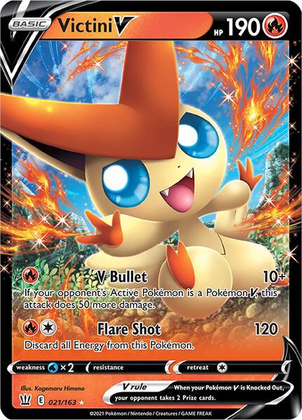 Victini V - SWSH05 Battle Styles - Holofoil - Near Mint (NM)